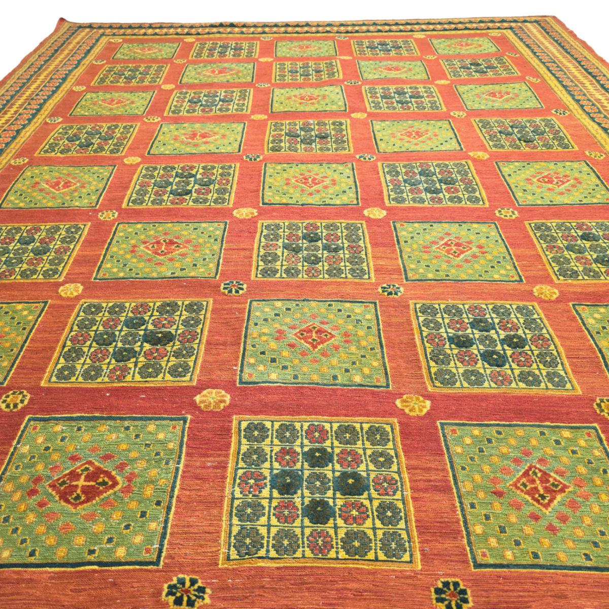 253 x 198 cm Hand Woven Tribal Afghan Kilim Sumak – Wool Rug