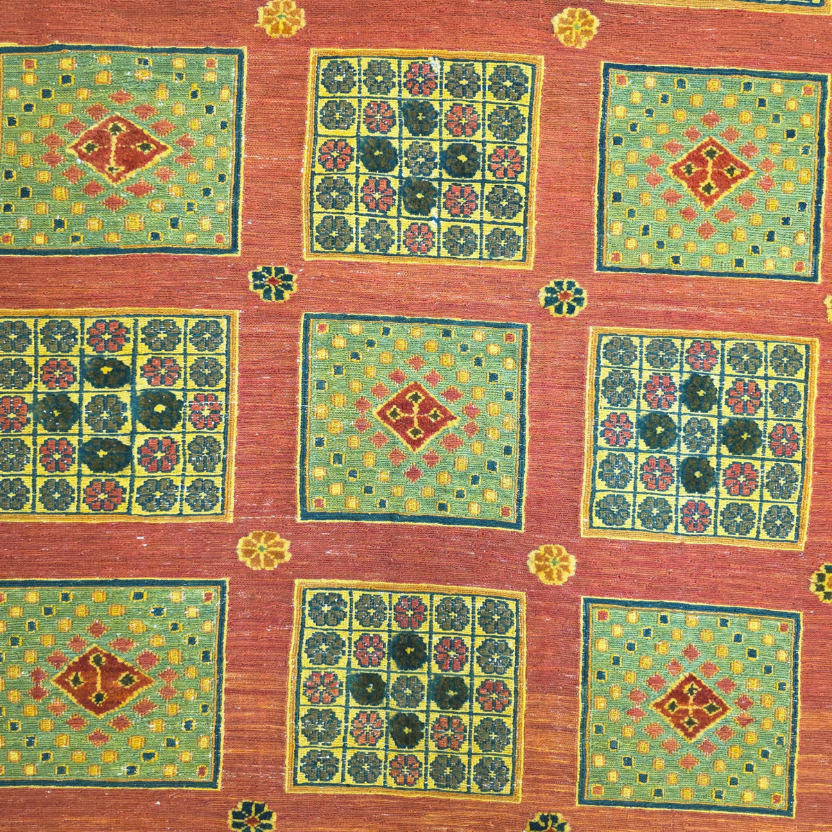 253 x 198 cm Hand Woven Tribal Afghan Kilim Sumak – Wool Rug