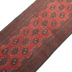 293 x 80 cm Hand-Knotted Red Afghan Akche Runner Rug