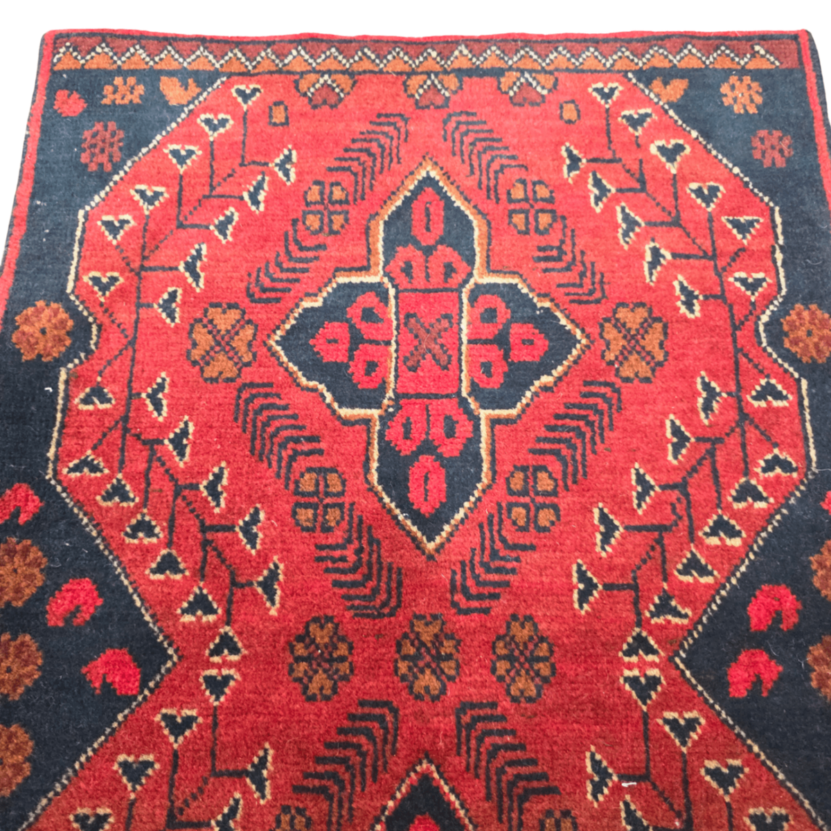 98 x 56 cm Hand-Knotted Afghan Turkmen Wool Rug