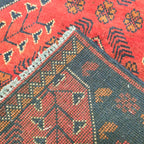 98 x 56 cm Hand-Knotted Afghan Turkmen Wool Rug