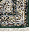 290 x 200 cm Forest Green & Ivory Persian Design Machine-Made Rug