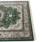 290 x 200 cm Forest Green & Ivory Persian Design Machine-Made Rug