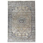 290 x 200 cm Taupe Persian Vintage Design Medallion Rug