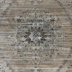 290 x 200 cm Taupe Persian Vintage Design Medallion Rug