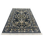 290 x 200 cm Grey & Gold Tabriz Design Floral Machine-Made Rug