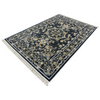 290 x 200 cm Grey & Gold Tabriz Design Floral Machine-Made Rug