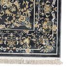 290 x 200 cm Grey & Gold Tabriz Design Floral Machine-Made Rug
