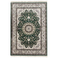 290 x 200 cm Forest Green & Ivory Persian Design Machine-Made Rug
