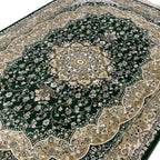 290 x 200 cm Deep Green Persian Design Machine-Made Rug