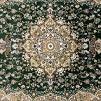 290 x 200 cm Deep Green Persian Design Machine-Made Rug