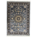 290 x 200 cm Persian Design Grey & Gold Floral Machine Made Rug