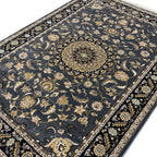 290 x 200 cm Persian Design Grey & Gold Floral Machine Made Rug