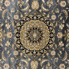 290 x 200 cm Persian Design Grey & Gold Floral Machine Made Rug