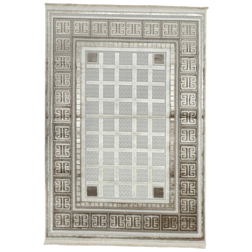230 x 160 cm Modern Greek Key Border Rug