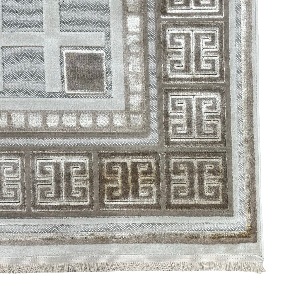 230 x 160 cm Modern Greek Key Border Rug
