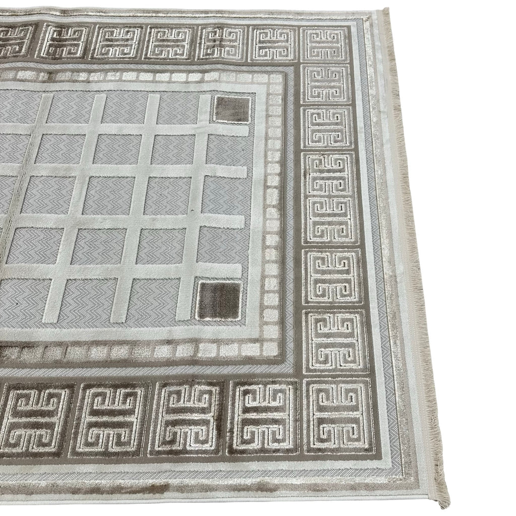 230 x 160 cm Modern Greek Key Border Rug