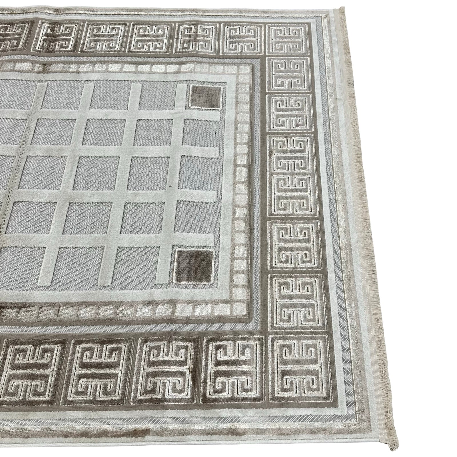 230 x 160 cm Modern Greek Key Border Rug