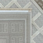 230 x 160 cm Modern Greek Key Border Rug