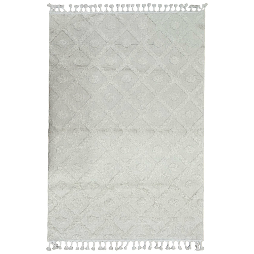 230 x 160 cm Minimal Moroccan Diamond Textured Rug