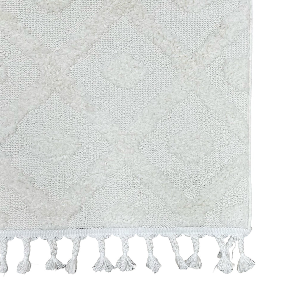 230 x 160 cm Minimal Moroccan Diamond Textured Rug