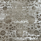 230 x 160 cm Vintage Persian-Inspired Floral Rug – Taupe Ivory Distressed Finish