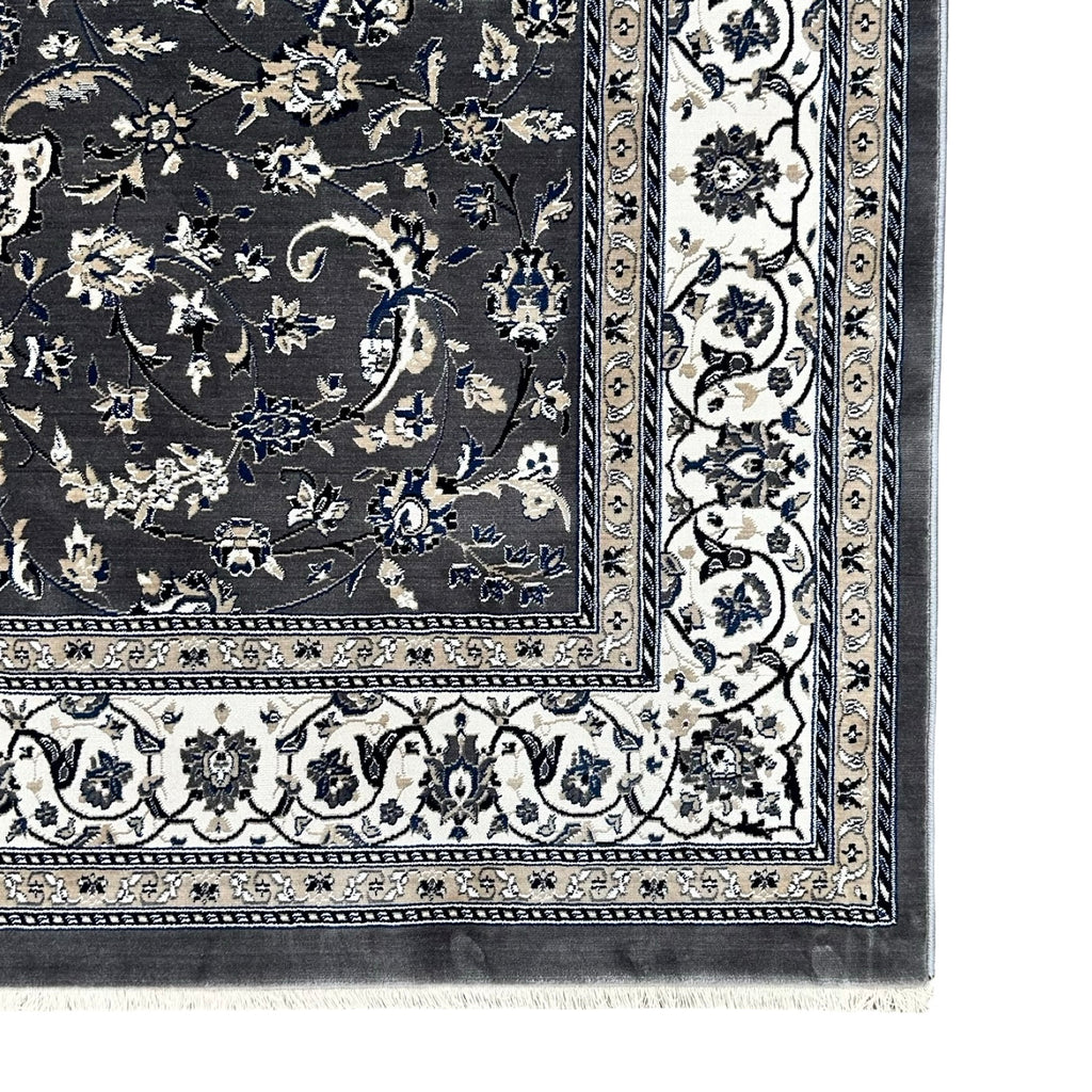 Turkish Persian floral medallion rug detail