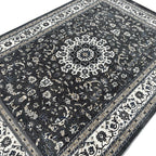 Turkish Persian floral medallion rug detail