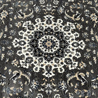 Turkish Persian floral medallion rug detail