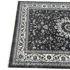 Turkish Persian floral medallion rug detail