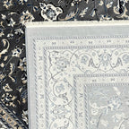 Turkish Persian floral medallion rug detail