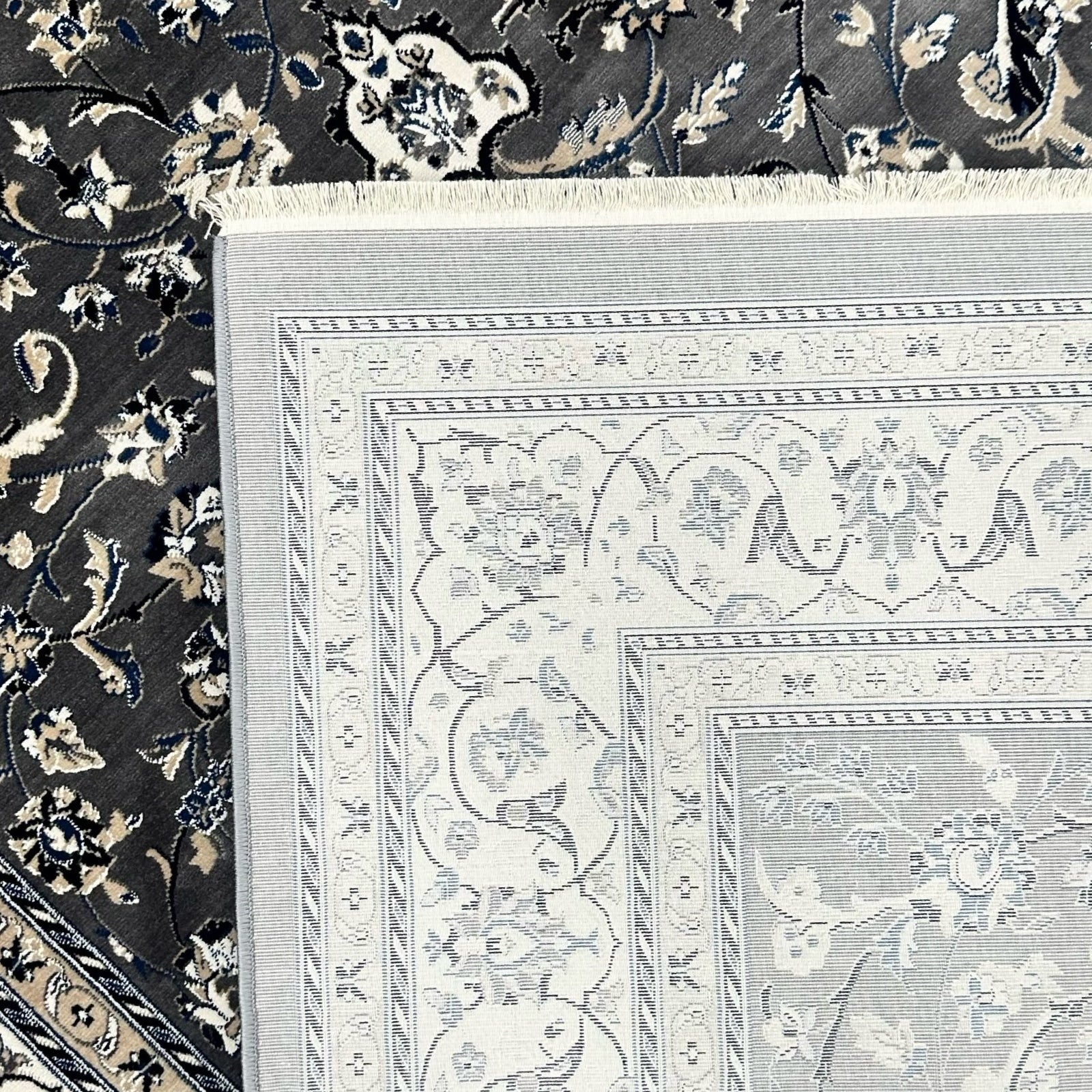 Turkish Persian floral medallion rug detail
