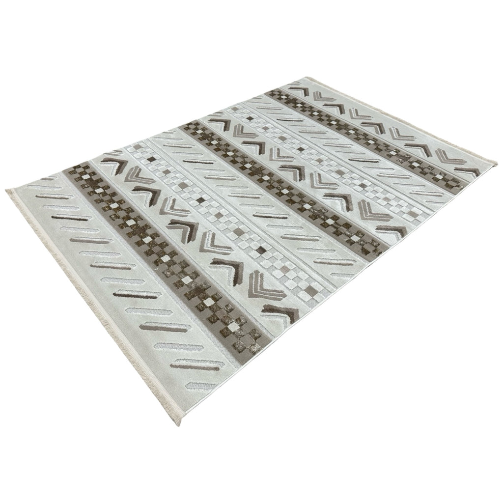 Moroccan style chevron stripe rug detail