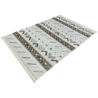 Moroccan style chevron stripe rug detail