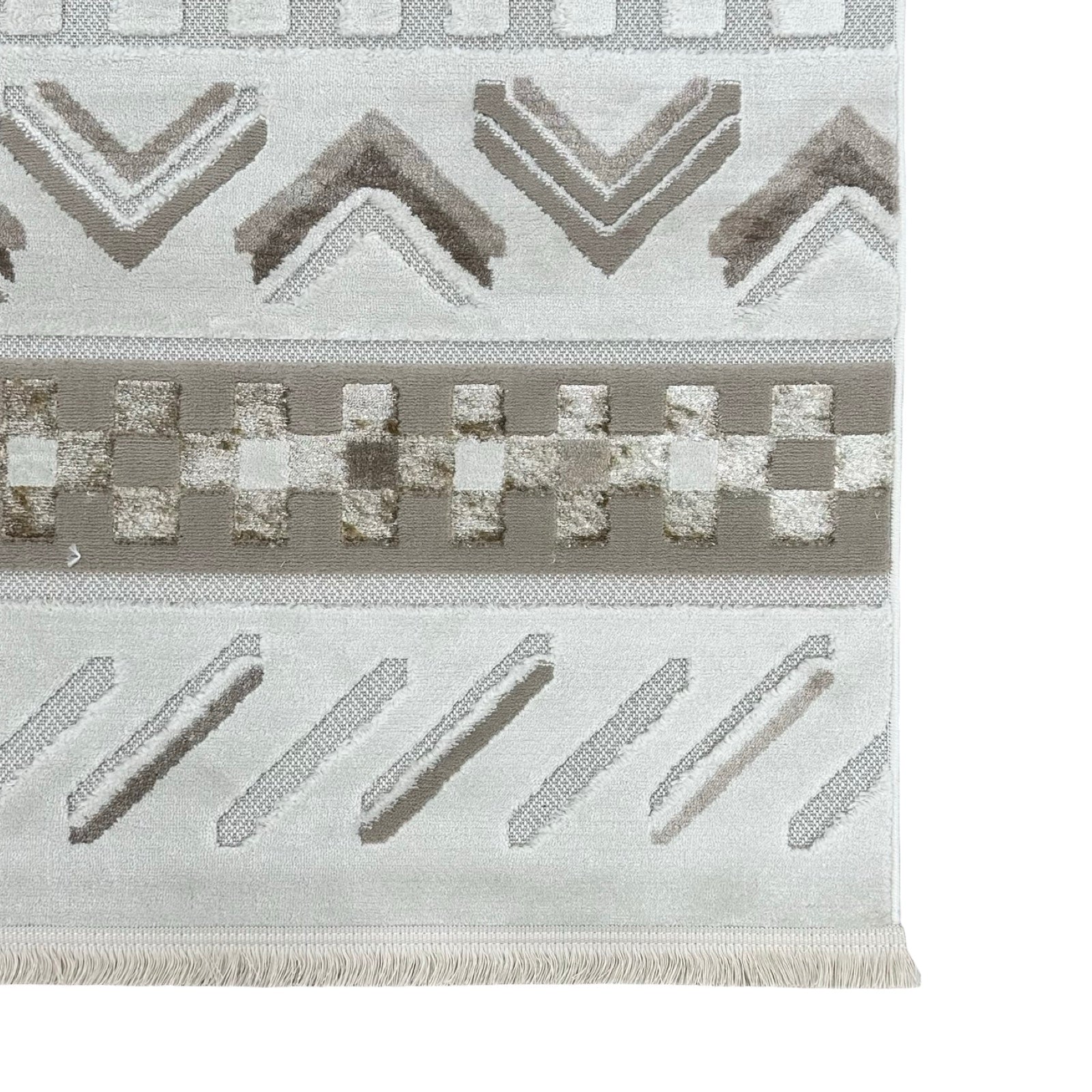 Moroccan style chevron stripe rug detail