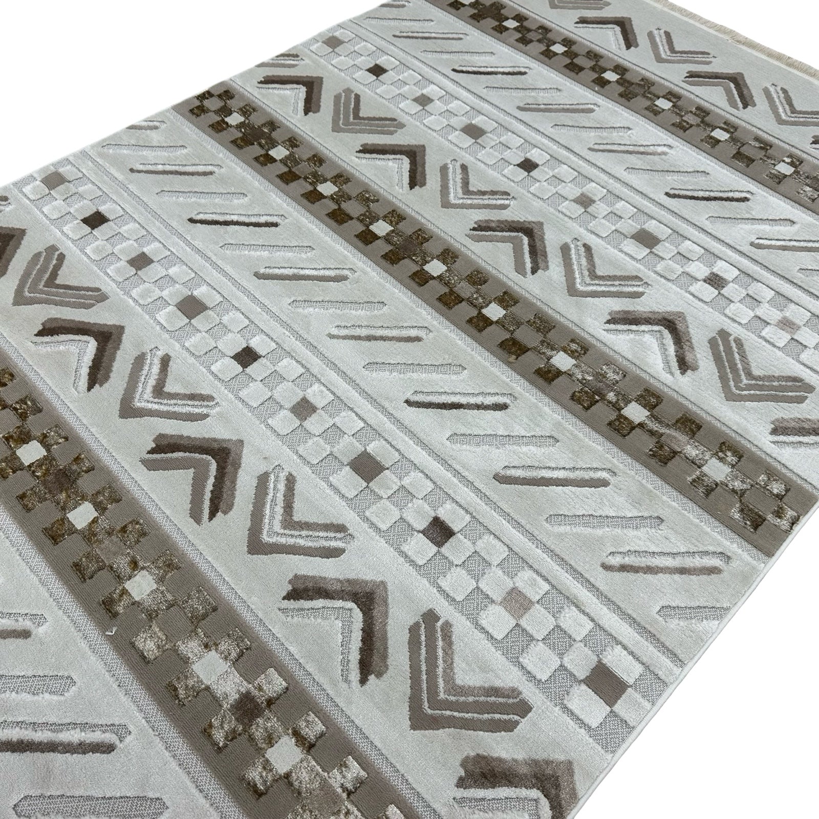 Moroccan style chevron stripe rug detail
