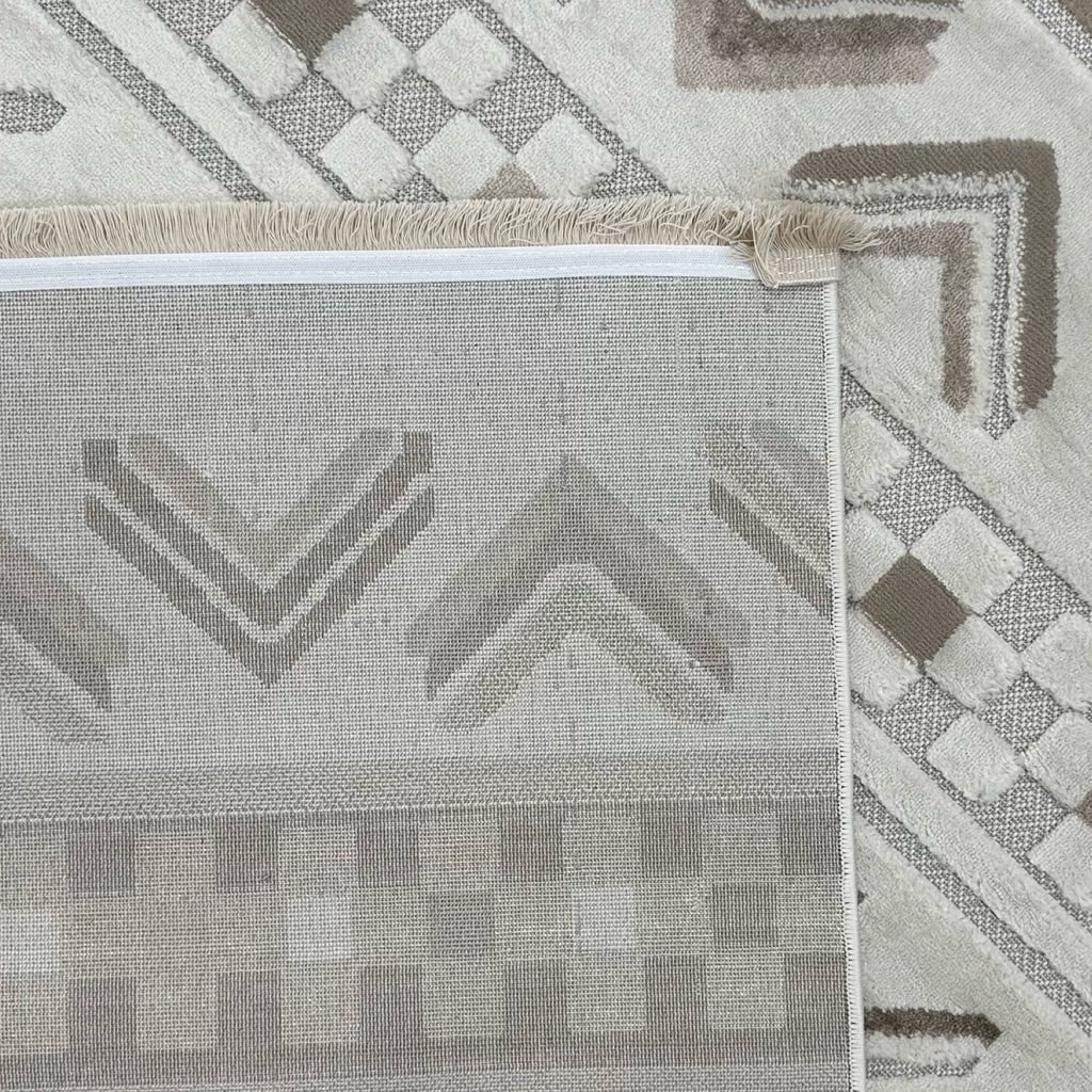Moroccan style chevron stripe rug detail