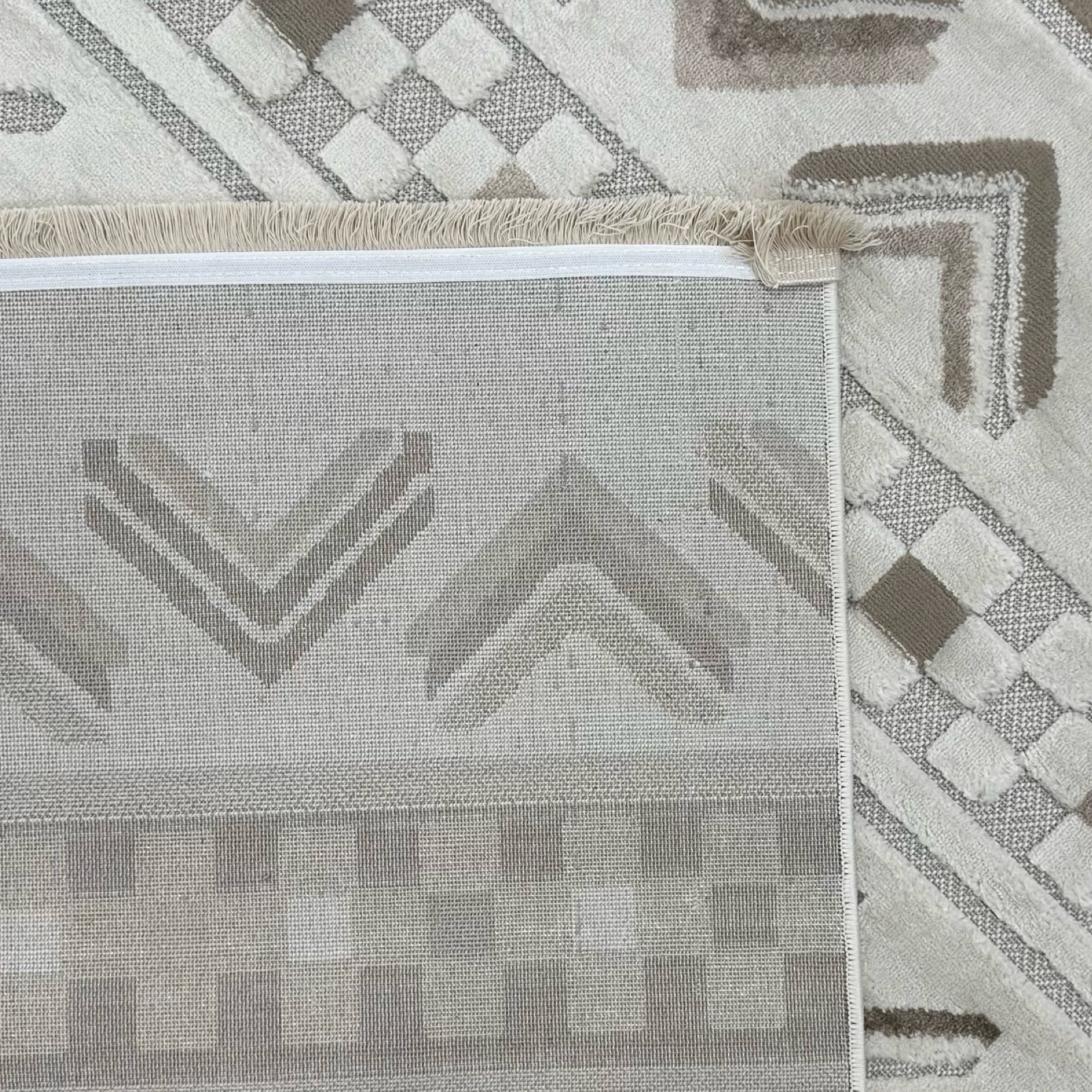 Moroccan style chevron stripe rug detail