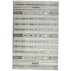 230 x 160 cm Moroccan Style Rug with Tribal Linear Geometric Pattern