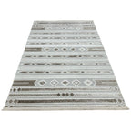Moroccan style tribal geometric rug detail