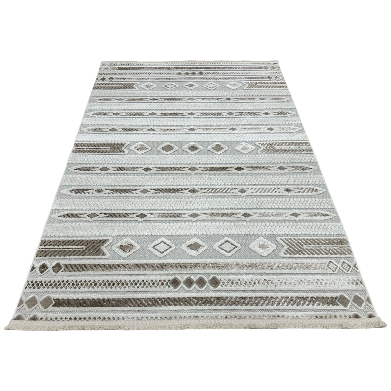 Moroccan style tribal geometric rug detail