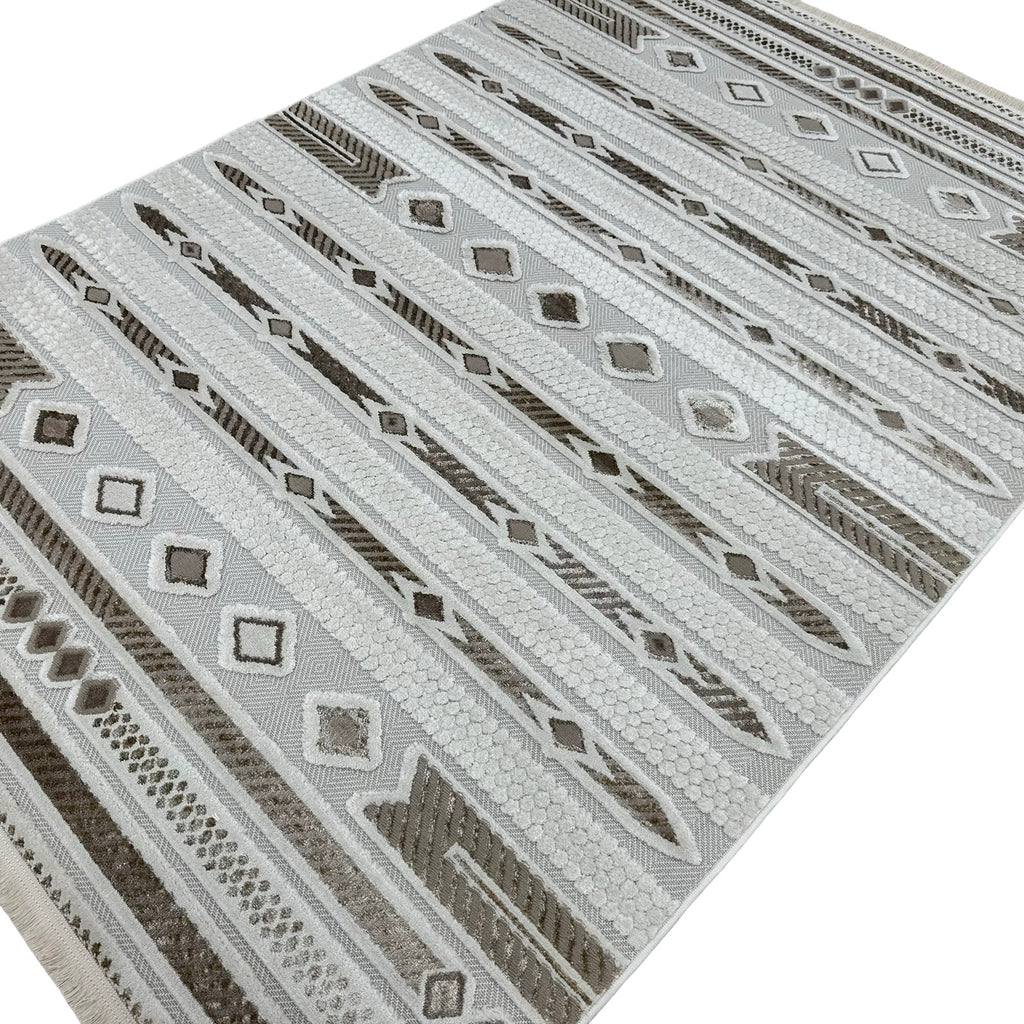 Moroccan style tribal geometric rug detail