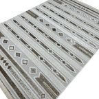 Moroccan style tribal geometric rug detail