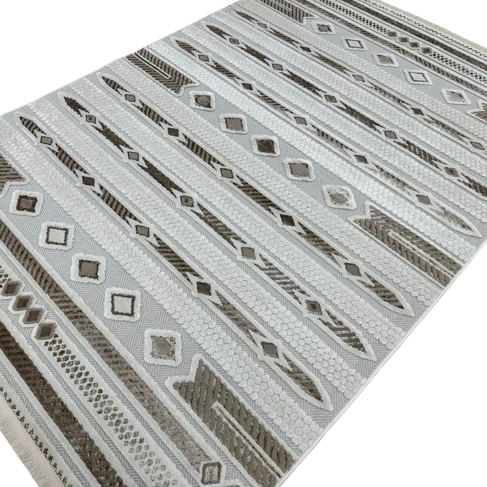 Moroccan style tribal geometric rug detail