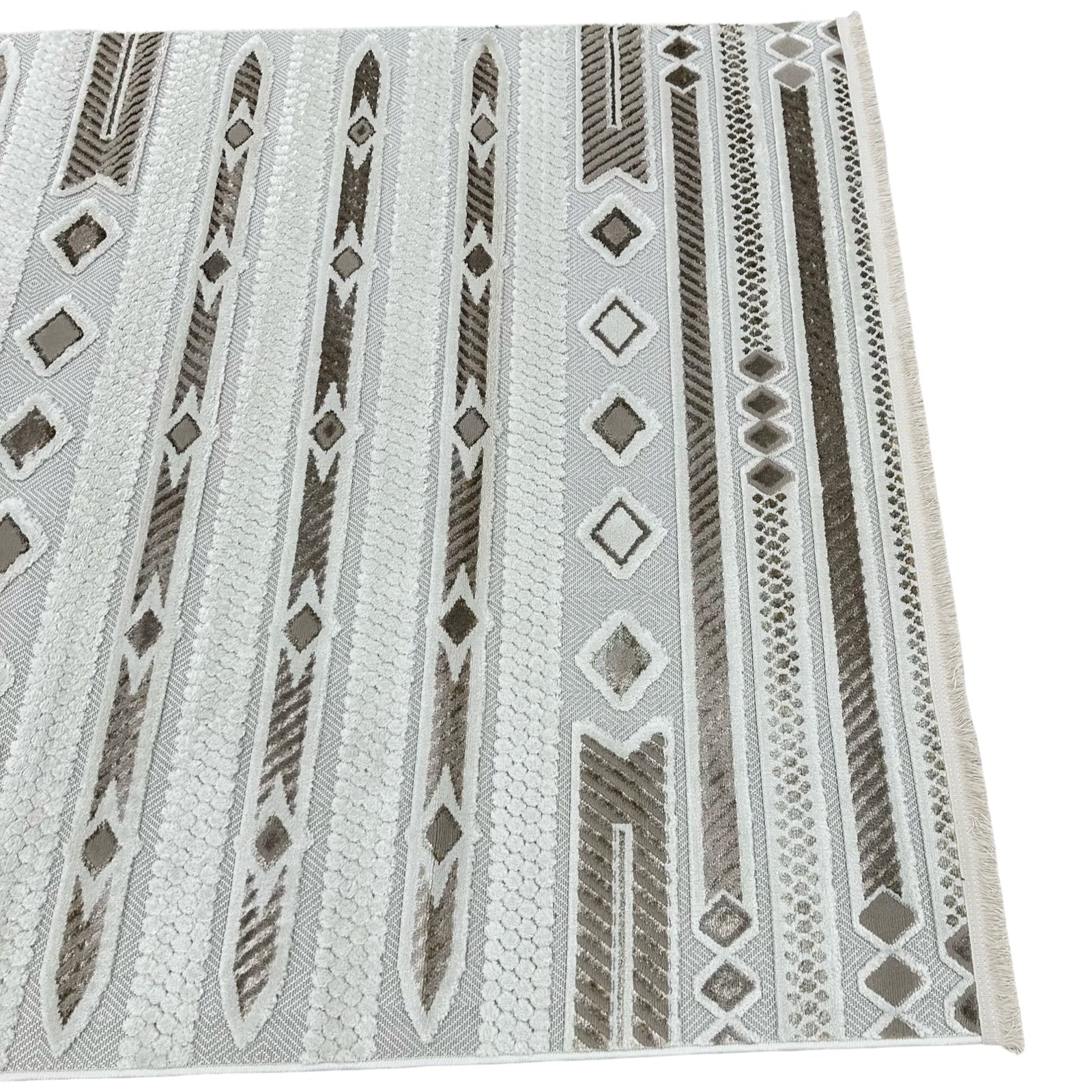 Moroccan style tribal geometric rug detail