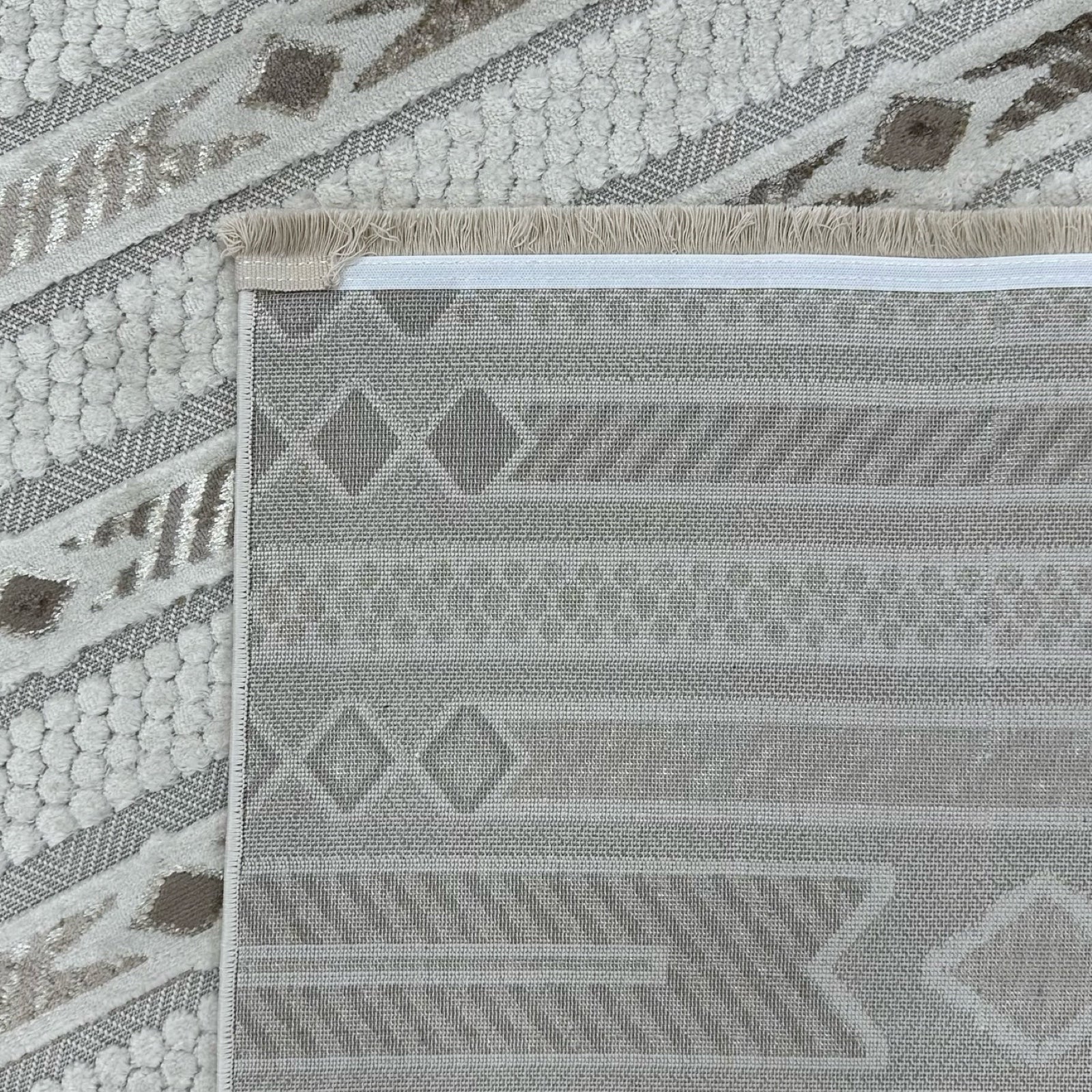 Moroccan style tribal geometric rug detail