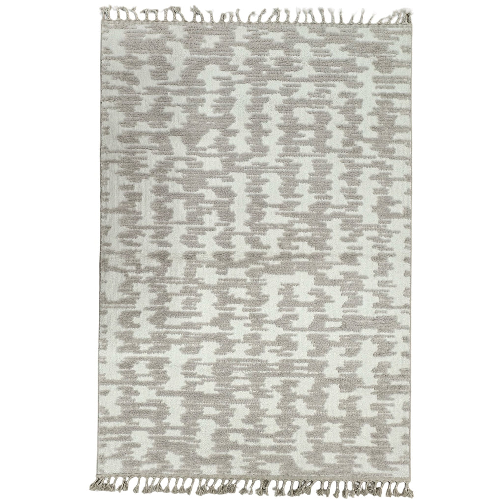 230 x 160 cm Moroccan Style Rug with Abstract Textured Pattern