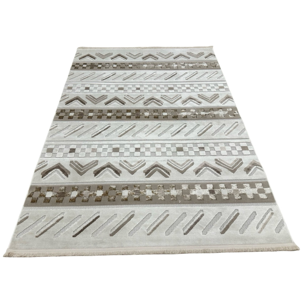 Moroccan style chevron stripe rug detail