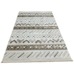Moroccan style chevron stripe rug detail
