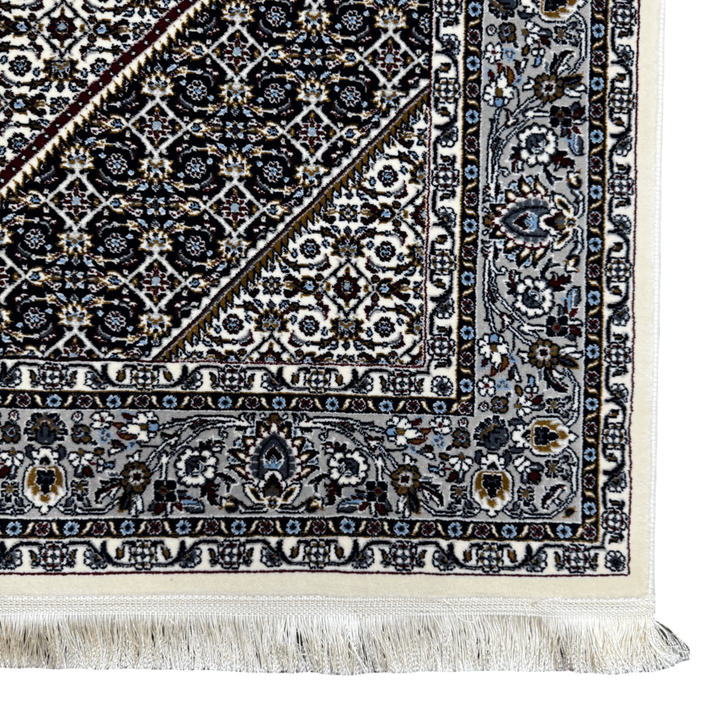 230 x 160 cm Vintage Persian Beige Machine-Made Rug